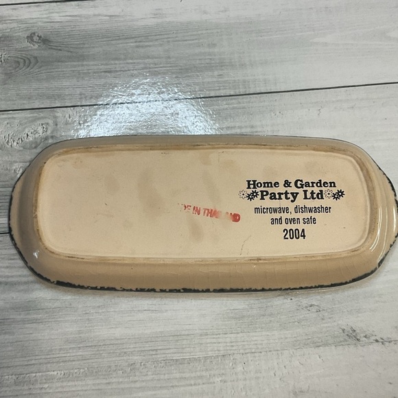 Vintage cottagecore country Tan Butter Dish Apple Design kitchenware - Picture 6 of 7